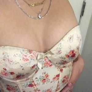 Guess flower corset (XXS) PRE-OWNED